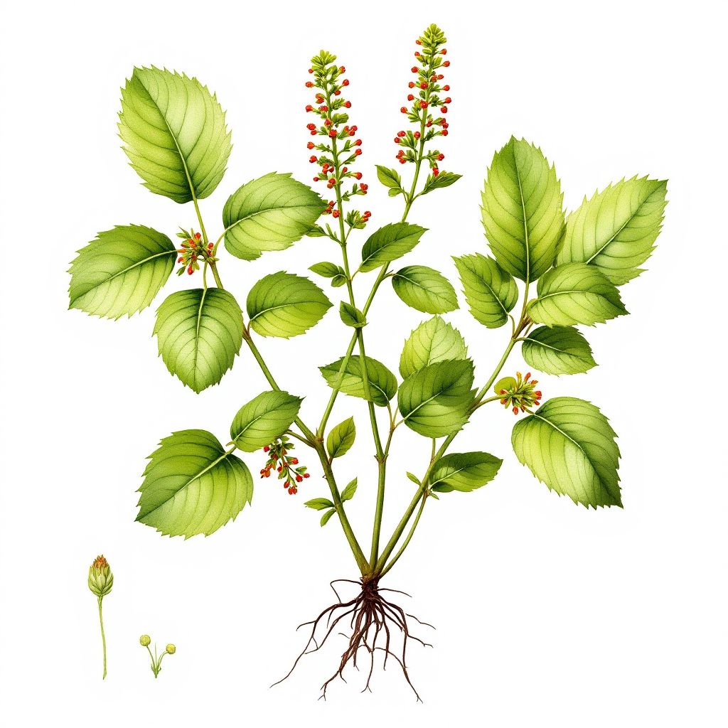 Achyranthes botanical illustration