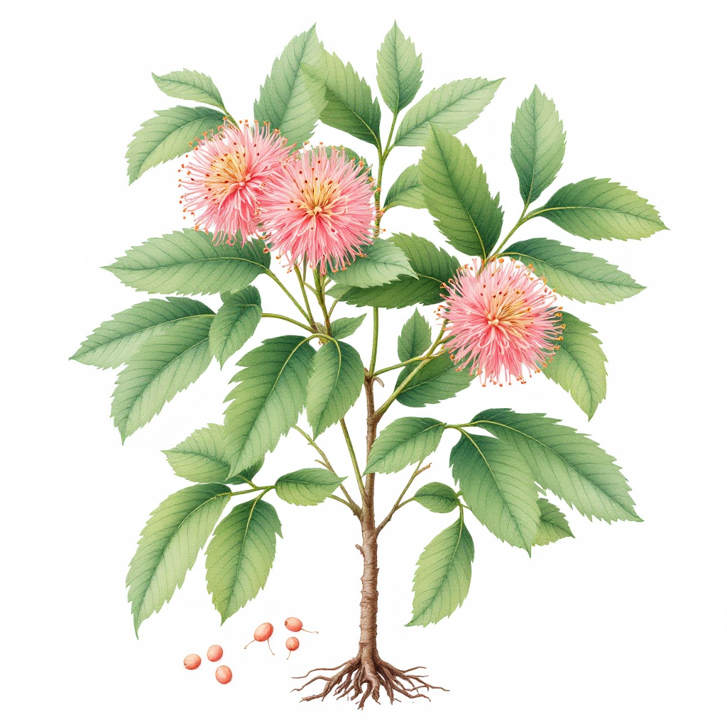 Albizia botanical illustration