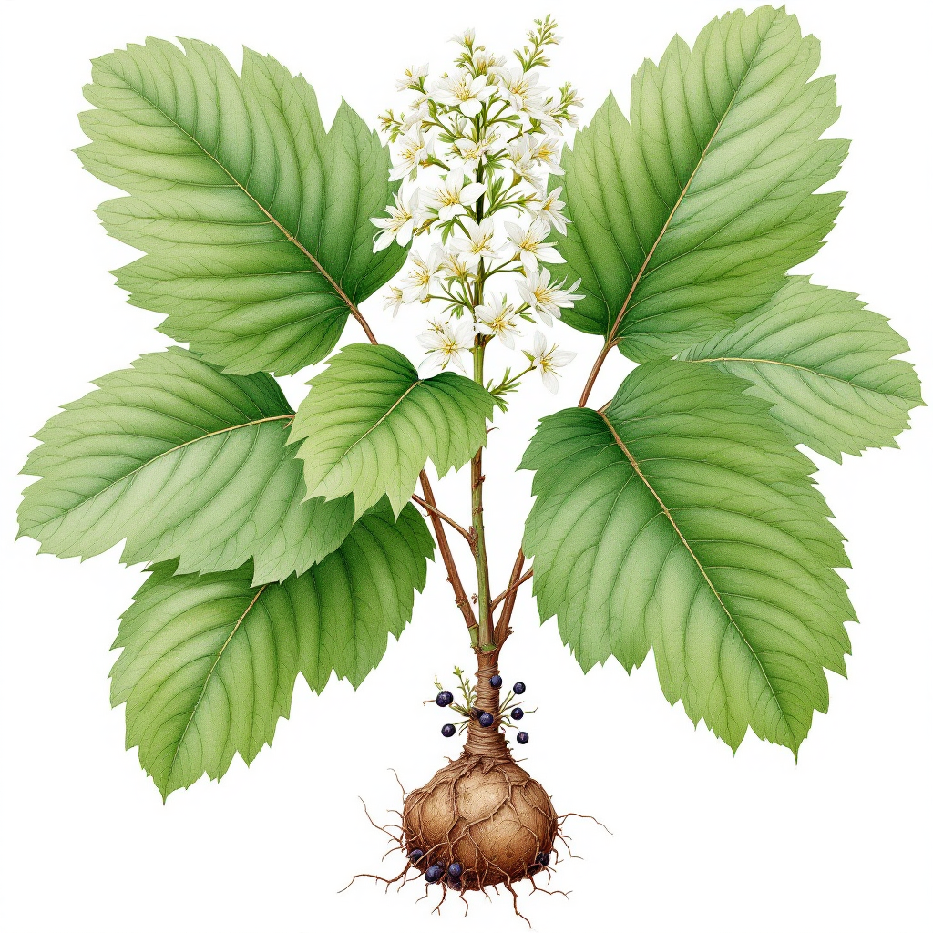 American Spikenard botanical illustration