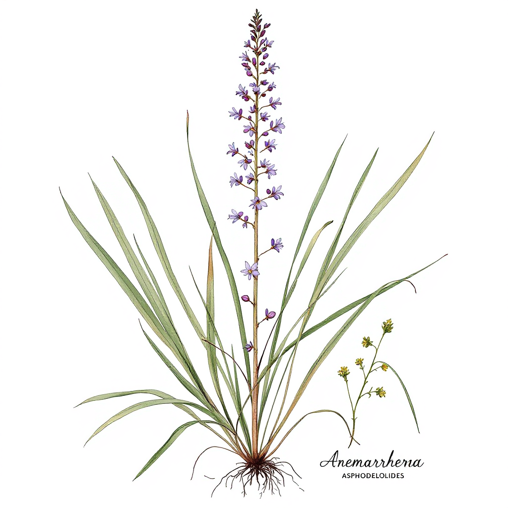 Anemarrhena botanical illustration