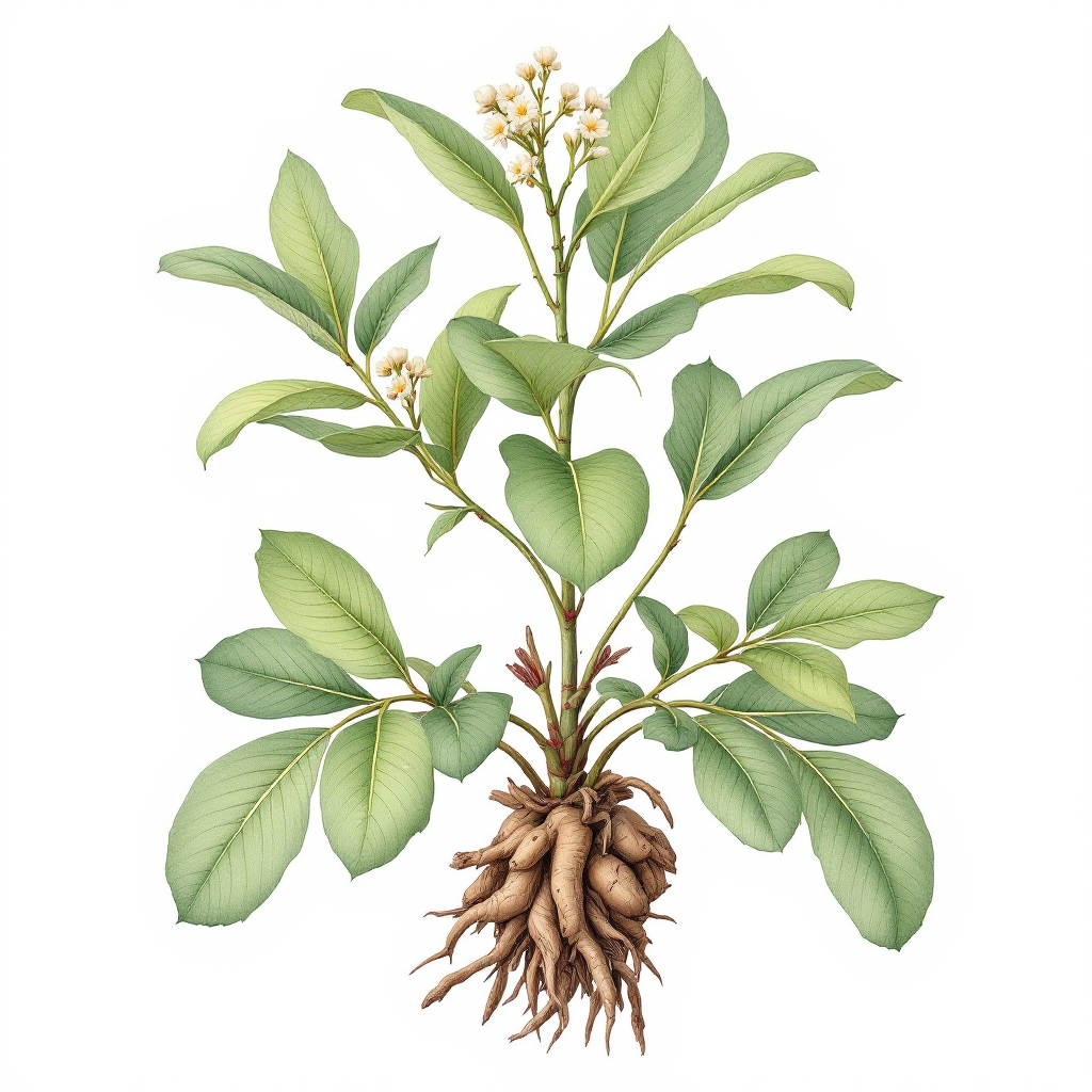 Arjuna botanical illustration