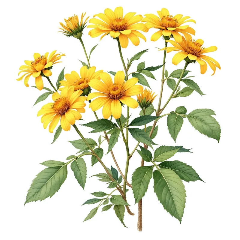 Arnica botanical illustration