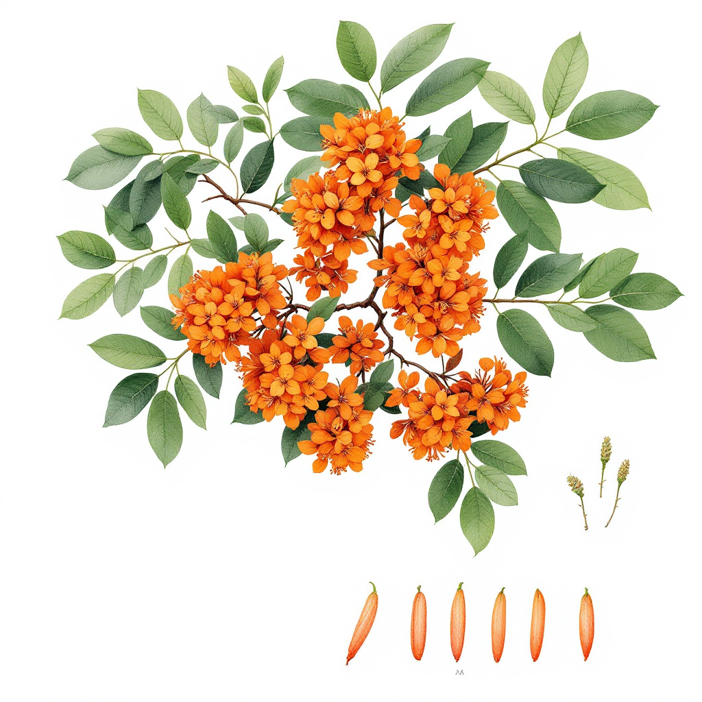 Ashoka botanical illustration