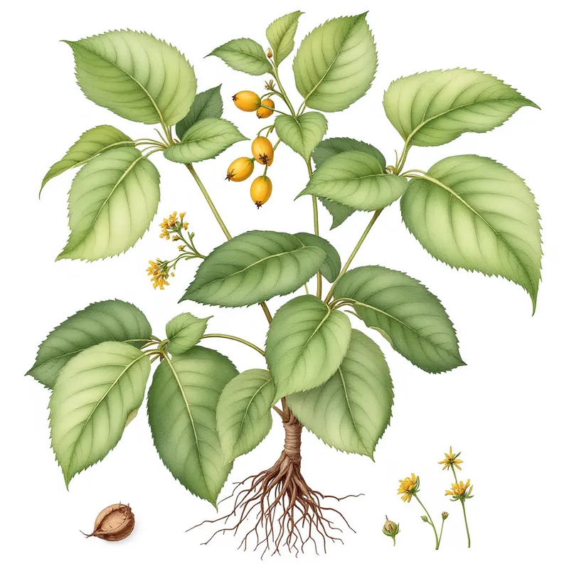 Ashwagandha botanical illustration
