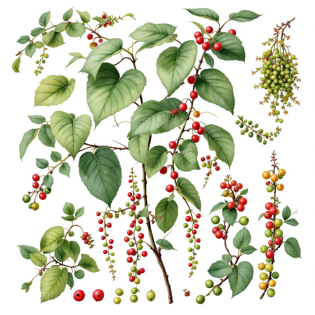 Black Pepper botanical illustration