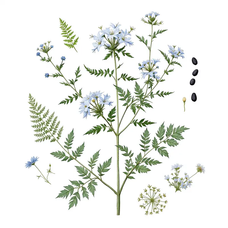 Black Seed botanical illustration