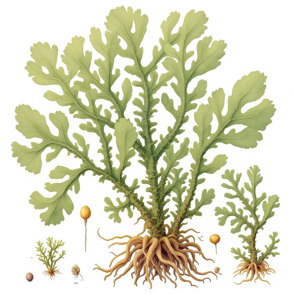Bladderwrack botanical illustration
