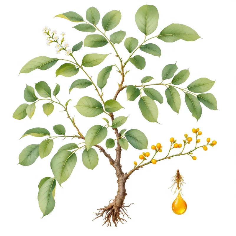Boswellia botanical illustration