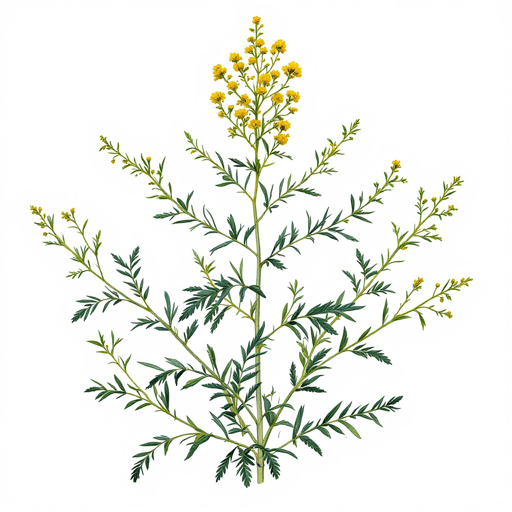 Capillary Wormwood botanical illustration