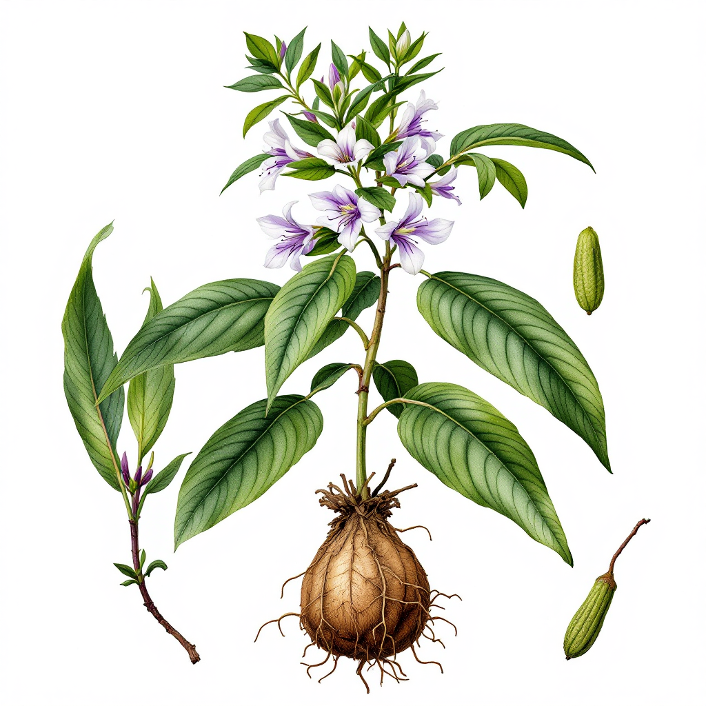 Cardamom botanical illustration