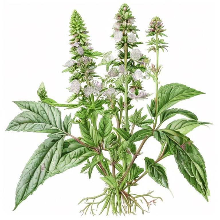 Catnip botanical illustration